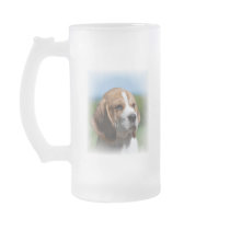 Beagle Puppy Frosted Beer Mug