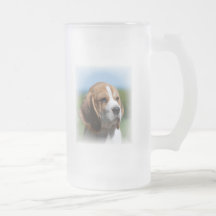 Beagle Puppy Frosted Beer Mug
