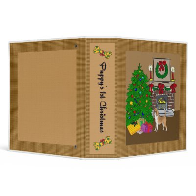 Beagle Puppy's 1st Christmas Scrapbook Binders by freespiritdesigns