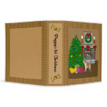 Beagle Puppy's 1st Christmas Scrapbook 3 Ring Binders