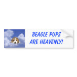 Beagle Pups Are Heavenly Bumper Sticker