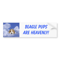 Beagle Pups Are Heavenly Bumper Sticker bumper stickers