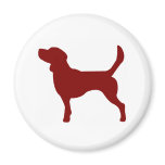 Beagle (Red) Refrigerator Magnet