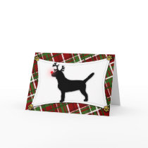 Beagle Reindeer Christmas Card
