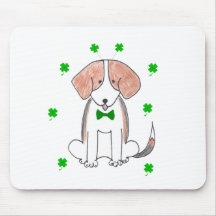 Beagle Saint Patricks Day Mousepad