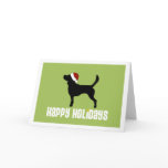 Beagle Santa Hat Greeting Card