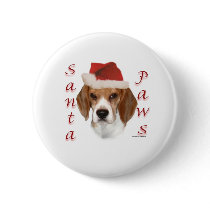 Beagle Santa Paws buttons