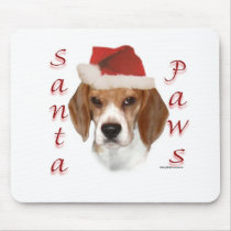 Beagle Santa Paws mousepads by GreyWolfCreation Beagle Santa Paws mousepads