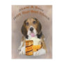 Beagle Shares A Beer Postcards
