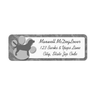 Beagle Silhouette label