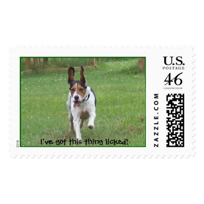 Beagle Slobber Postage Stamps by Jaras76