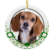 Beagle St Patrick's Day Ornament ornaments