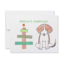 Beagle Stick Tree invitations