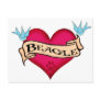 Beagle Tattoo Heart Postcards