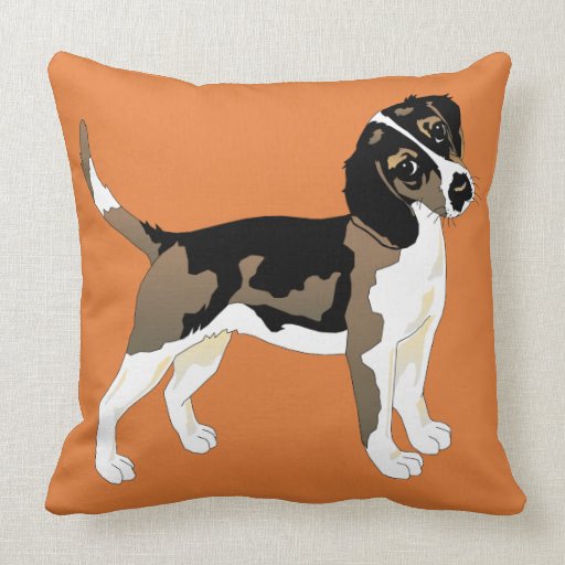 beagle throw pillow