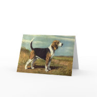 Beagle Vintage Greeting Card