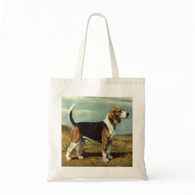 Beagle Vintage Tote Bag by normagolden