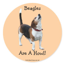 Beagles Are A Howl Dog Photo Sticker Label by SmilinEyesTreasures Beagles Are A Howl Dog Photo Sticker Label