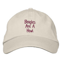 Beagles Are A Howl Embroidered Baseball Cap embroidered hats