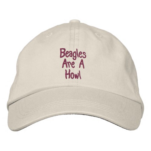 Beagles Are A Howl Embroidered Baseball Cap embroideredhat