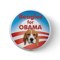 Beagles for Obama buttons