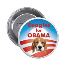 Beagles for Obama Button