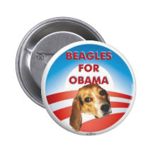 Beagles for Obama Pin