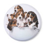 Beagles in Bucket Fridge Magnet