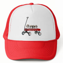 Beagles In Wagon Hat