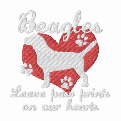 Beagles Leave Paw Prints Hoodie by MenagerieMayhem