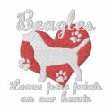 Beagles Leave Paw Prints embroidered shirts