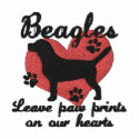 Beagles Leave Paw Prints embroidered shirts