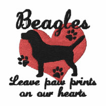 Beagles Leave Paw Prints Women's embroidered shirts