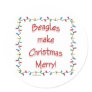 Beagles Make Christmas Merry - Sticker