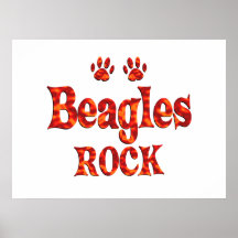 Beagles Rock Print