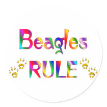 Beagles Rule Sticker
