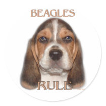 Beagles Rule! stickers by bysandra Beagles Rule! stickers