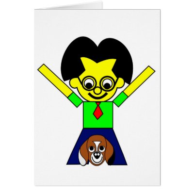 Beagy's Father Greeting Card by lonvig