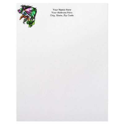 Beak Nose Evil Clown Letterhead by halloween_tshirts
