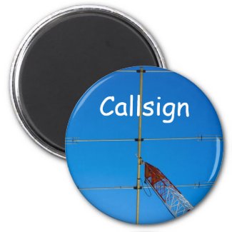 Beam Antenna and Callsign Refrigerator Magnet
