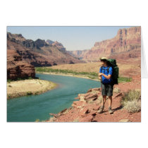 Beamer Trail and Colorado River, Grand Canyon NP Greeting Cards