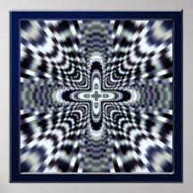Beaming Moon Cross Poster