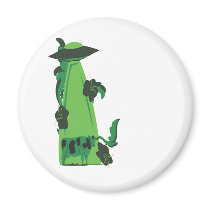 beaming up cow green magnet