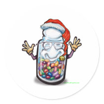 Bean Counters Christmas Round Sticker