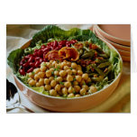Bean salad for food lovers greeting cards