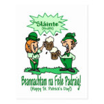 BEANNACHTAM NA FEILE PADEAIG Happy St Patricks Day Postcard
