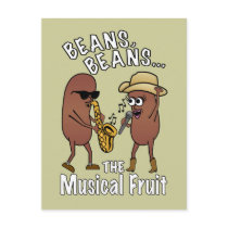 Beans, Beans - The Musical Fruit Postcard