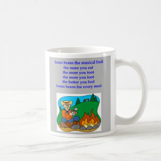 beans the nusical fruit fart rhyme, beans the n... mugs