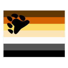 Bear and Cub Community LGBT Gay Pride Flag Postcards