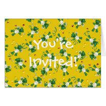 Bear and Green Tractor Baby Shower Invitation Card